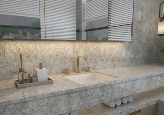 JW stone creates interior aesthetics and breaks the traditional application boundary of quartz stone